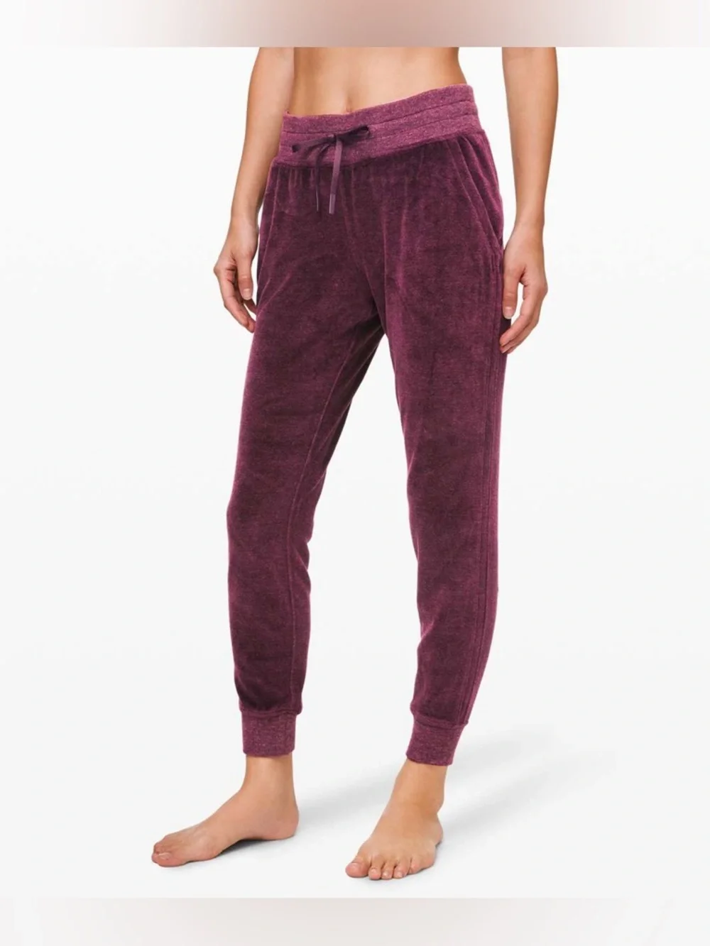 lululemon Warm Down Velour Jogger Heathered Artic Plum Size 6